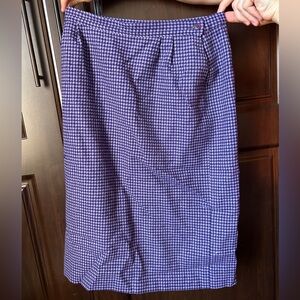 Pendleton Vintage Purple Wool Houndstooth Skirt
